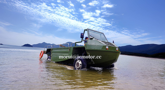 Gebrauchtes Gelände-Amphibienfahrzeug 4WD 1000kg/10-Person Kapazität Hybrid- und Kraftstoffversionen für Land und Wasser