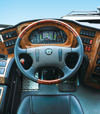 Bequeme Kilometerzahl touristische Reise-Trainer-Bus Electrics 256KM mit Ledersitzen