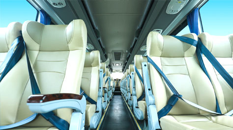 Bequeme Kilometerzahl touristische Reise-Trainer-Bus Electrics 256KM mit Ledersitzen